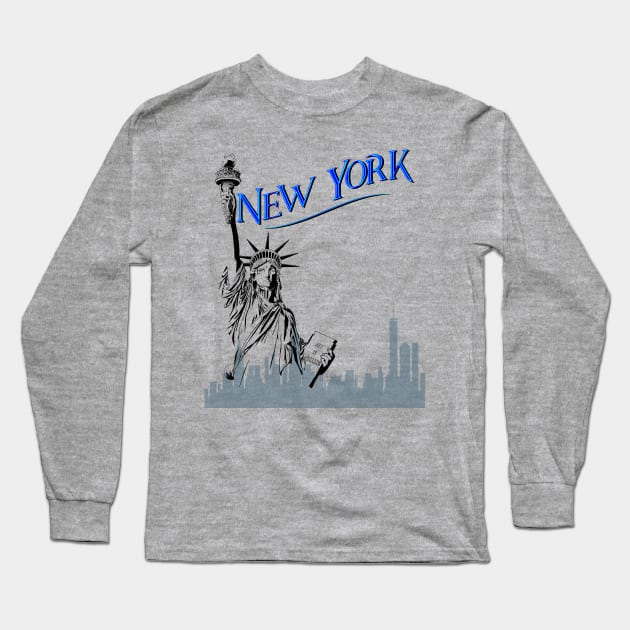 New York Long Sleeve T-Shirt by Snapdragon